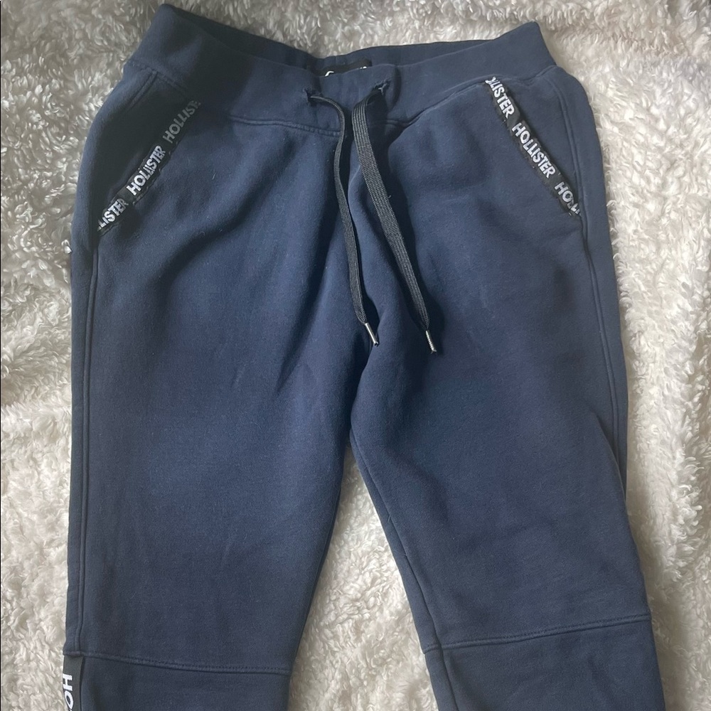 Hollister joggers. Navy blue. Drawstring